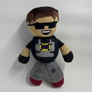 Tube Heroes Jazwares KSI Plush Figure Brown‎ Hair Sunglasses 2015 Toy Doll